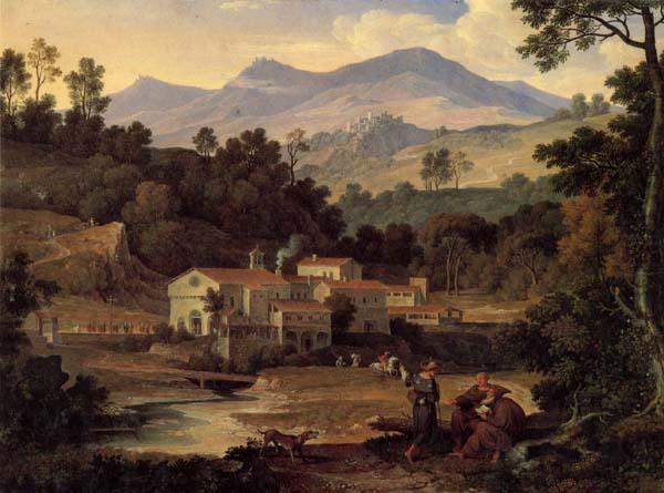Joseph Anton Koch The Monastery of St.Francis in the Sabine Hills,Rome china oil painting image